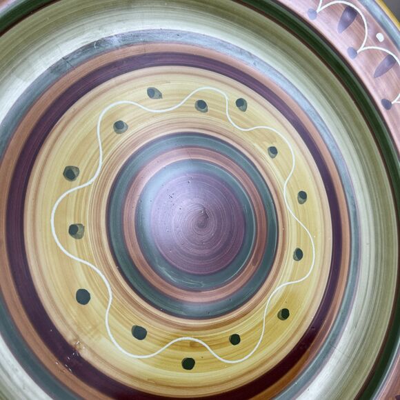 Pier 1 ETRUSCO Earthenware Pasta Serving Bowl/Platter 14 3/4” Hand Painted Italy - Picture 9 of 11